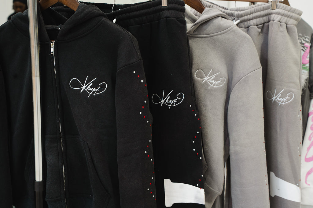 Black Staple Studded Hoodie