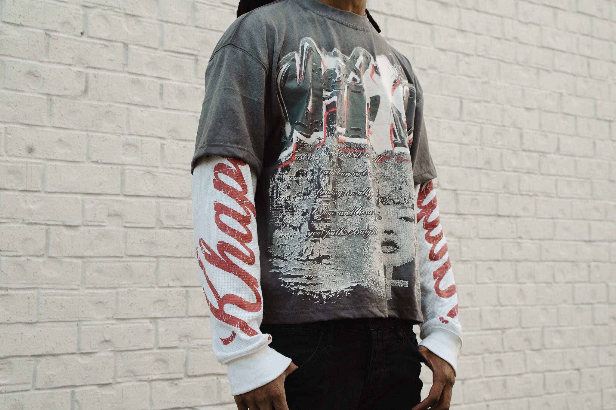 Double Layered Longsleeve Abstract – FallenSoulsATL